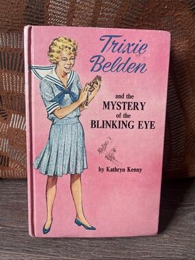 Trixie Belden by Kathryn Kenny Hardcover Mystery Book - Pink Cover 1963